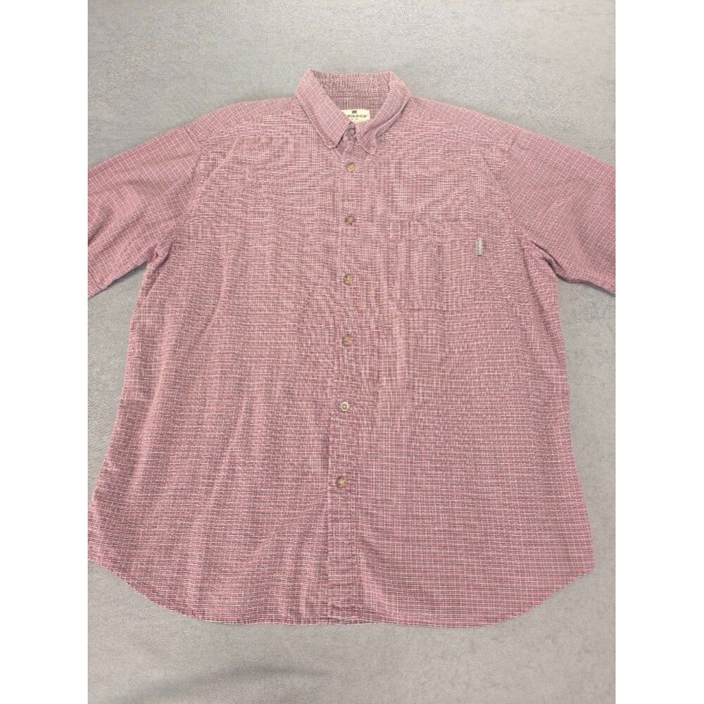 Woolrich Men’s XL Red Plaid Short Sleeve Button Down Shirt Cotton Casual